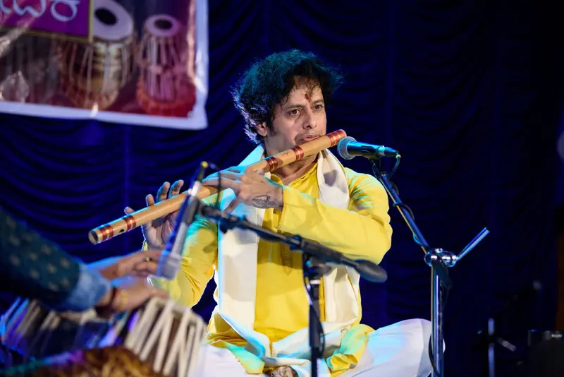 Prakash Hegde performing on stage